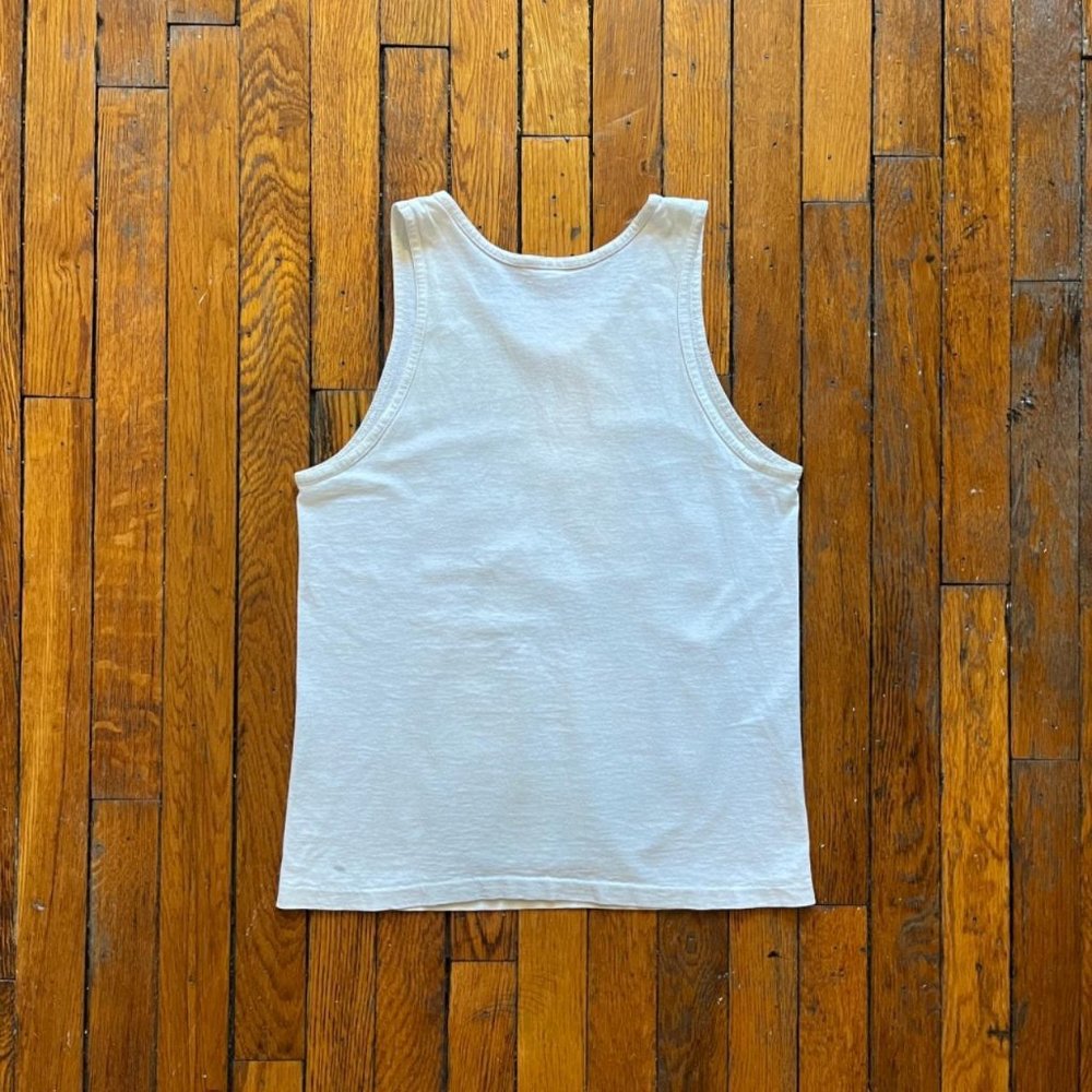Vintage 80s Sun Sportswear Rude Dog Single Stitch Women White Multi Tank Top - Picture 4 of 4